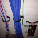 Data wire in D-rings and grounding busbar